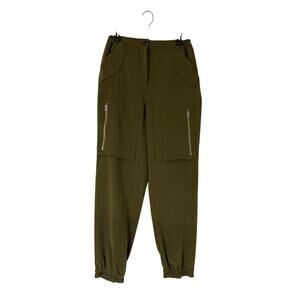 Vince Mid Rise Fluid Cargo Trouser Nile Olive Size 10 NWT $395